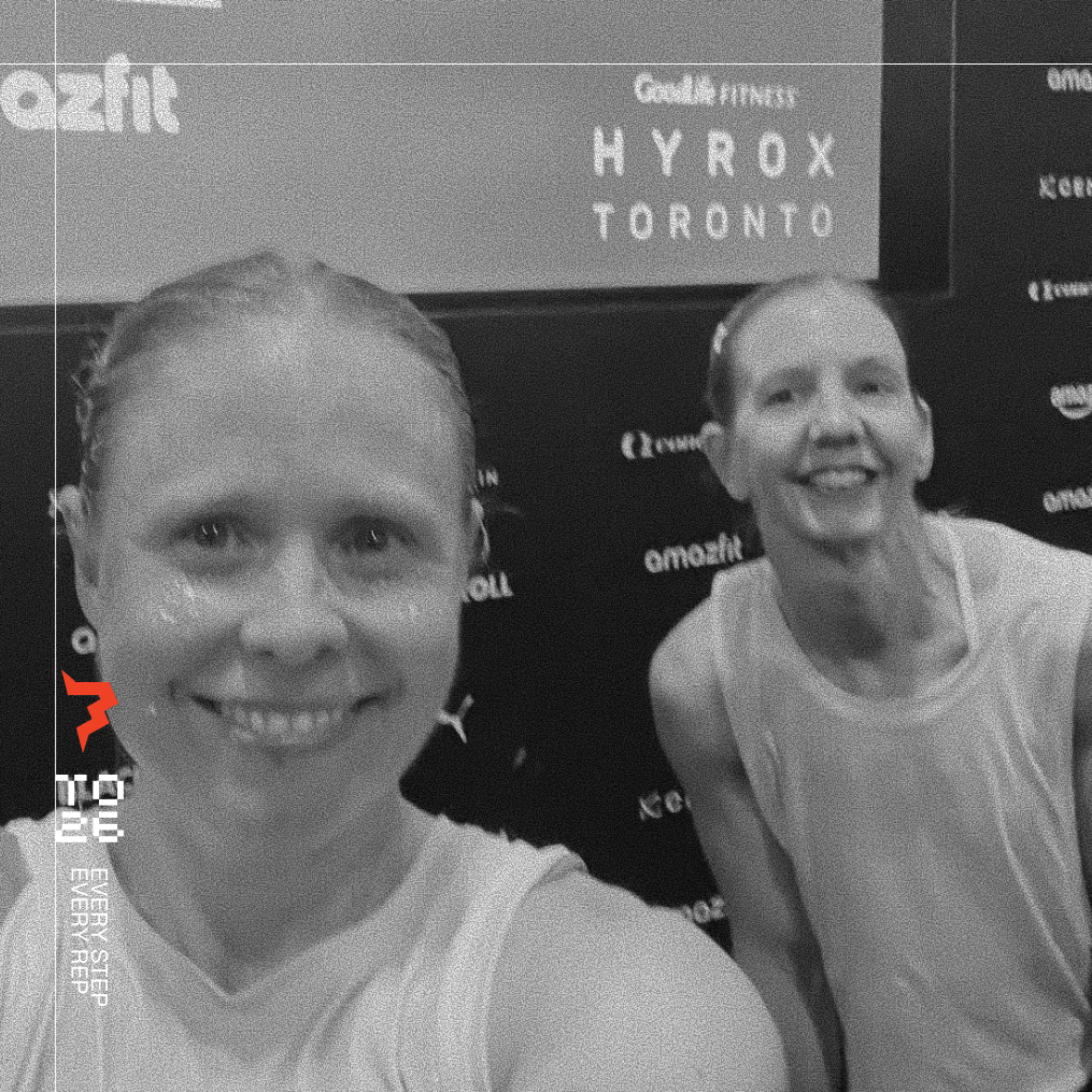 Two women smiling