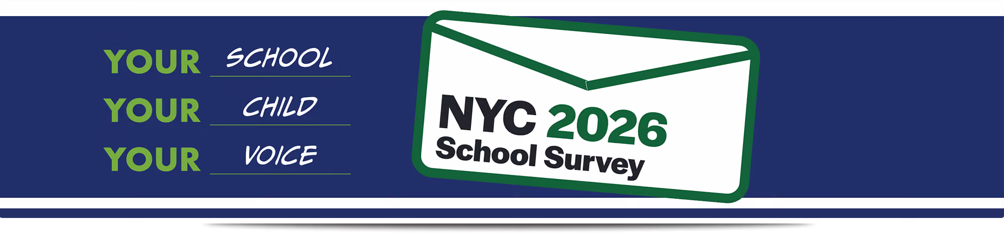 NYC 2026 School Survey banner your school your child your voice