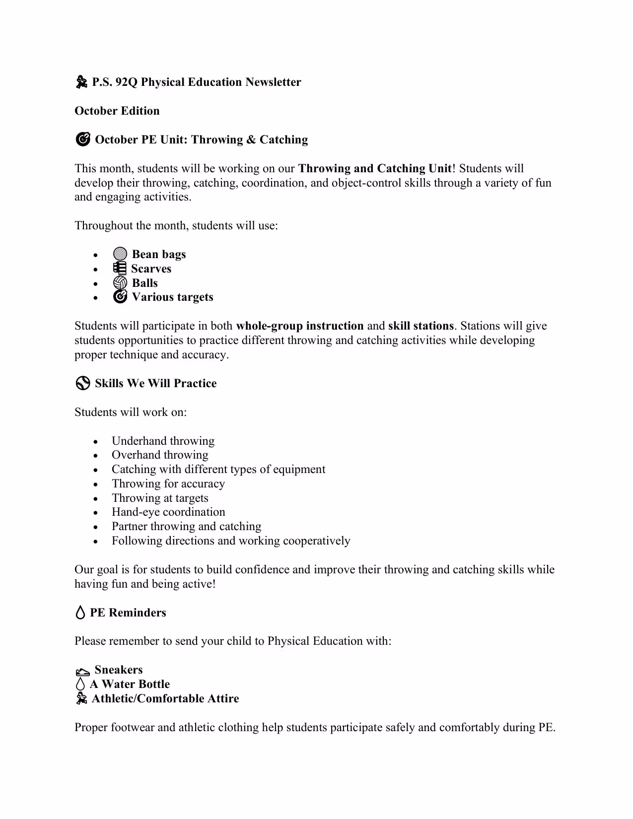 SKILLS BUILDING FOR CHILDREN workshop flyer