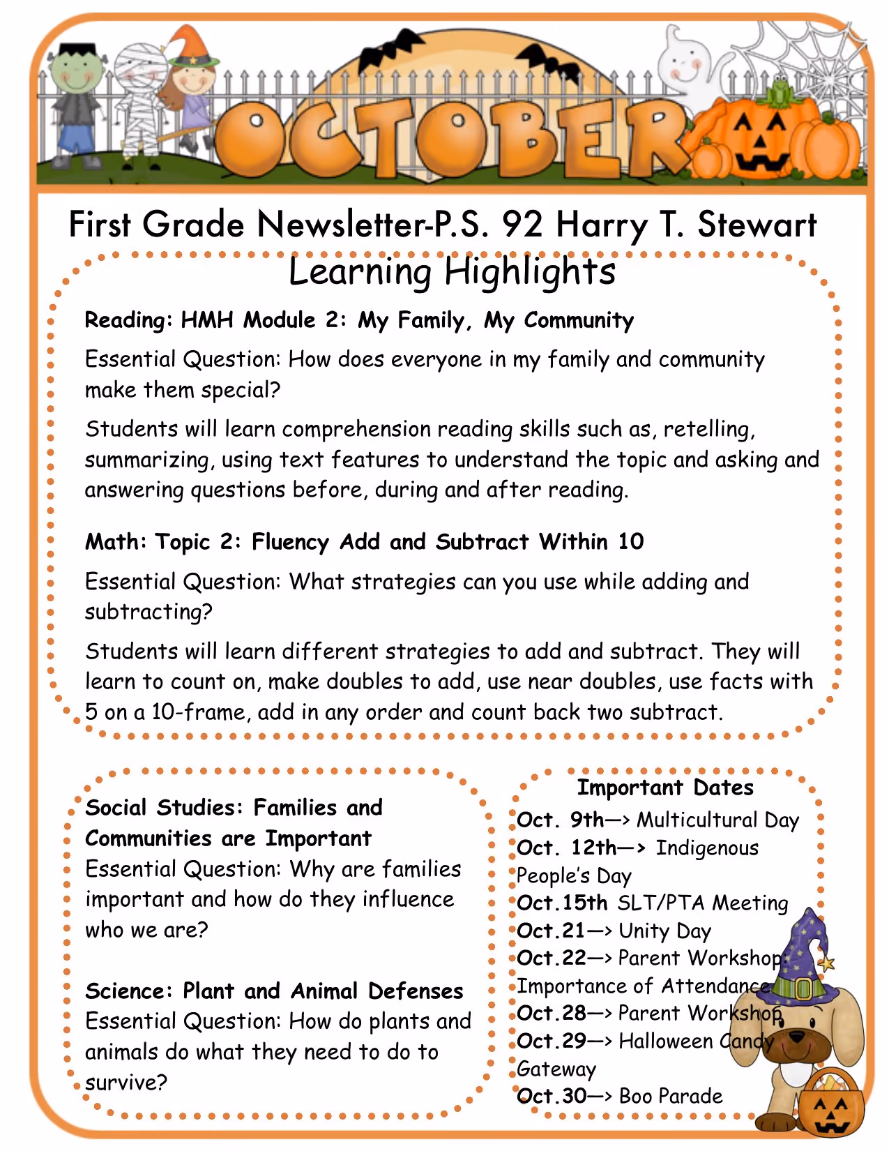 SKILLS BUILDING FOR CHILDREN workshop flyer