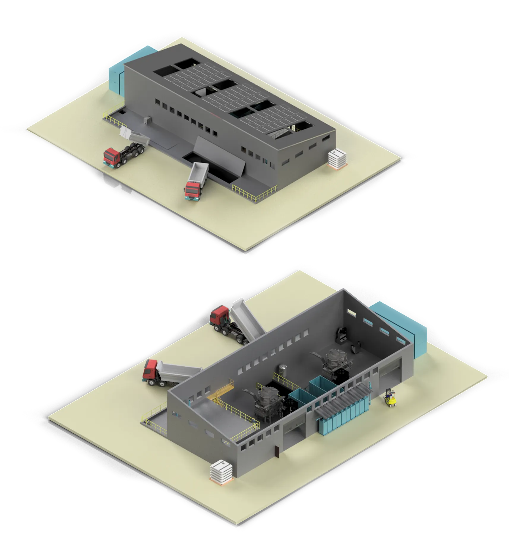 An illustration of a model site, from a birds eye perspective.