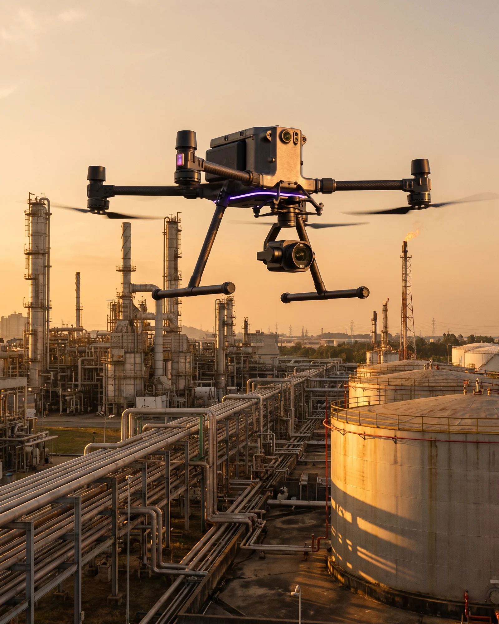 Skyber UAV inspecting oil and gas infrastructure