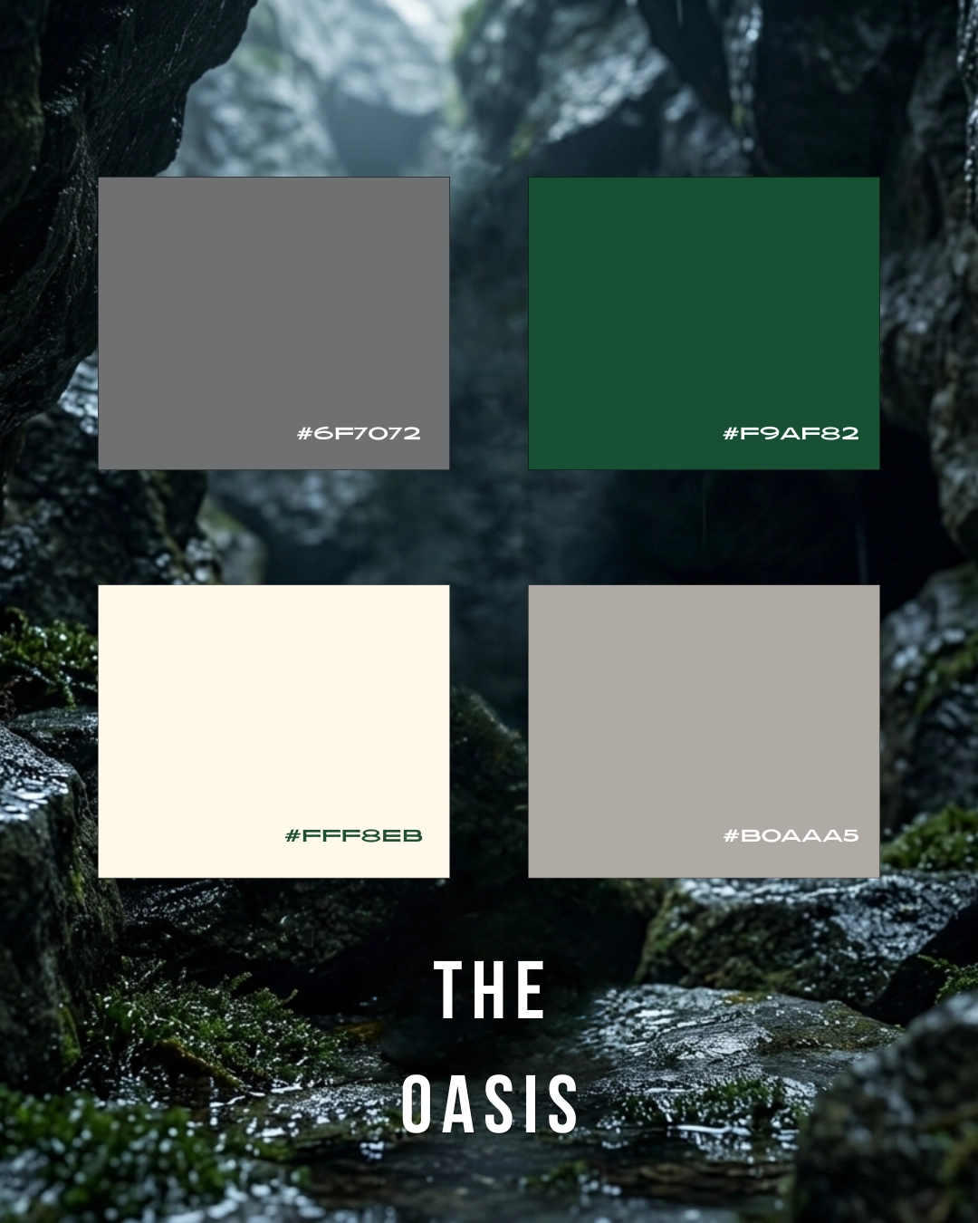 Color palette for a branding project.