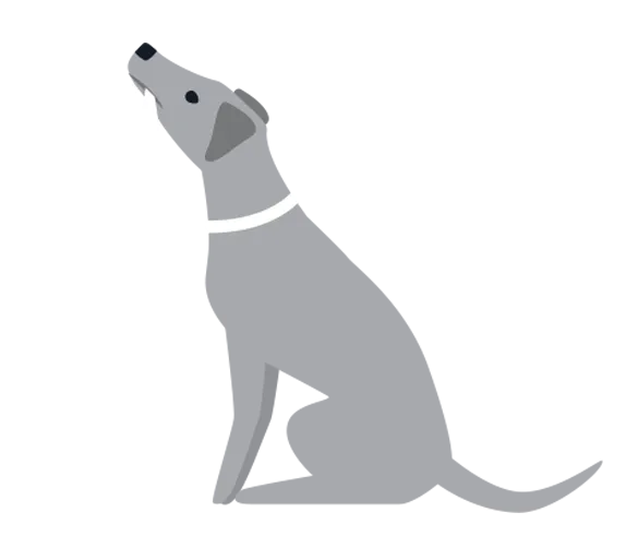 An illustration of a dog
