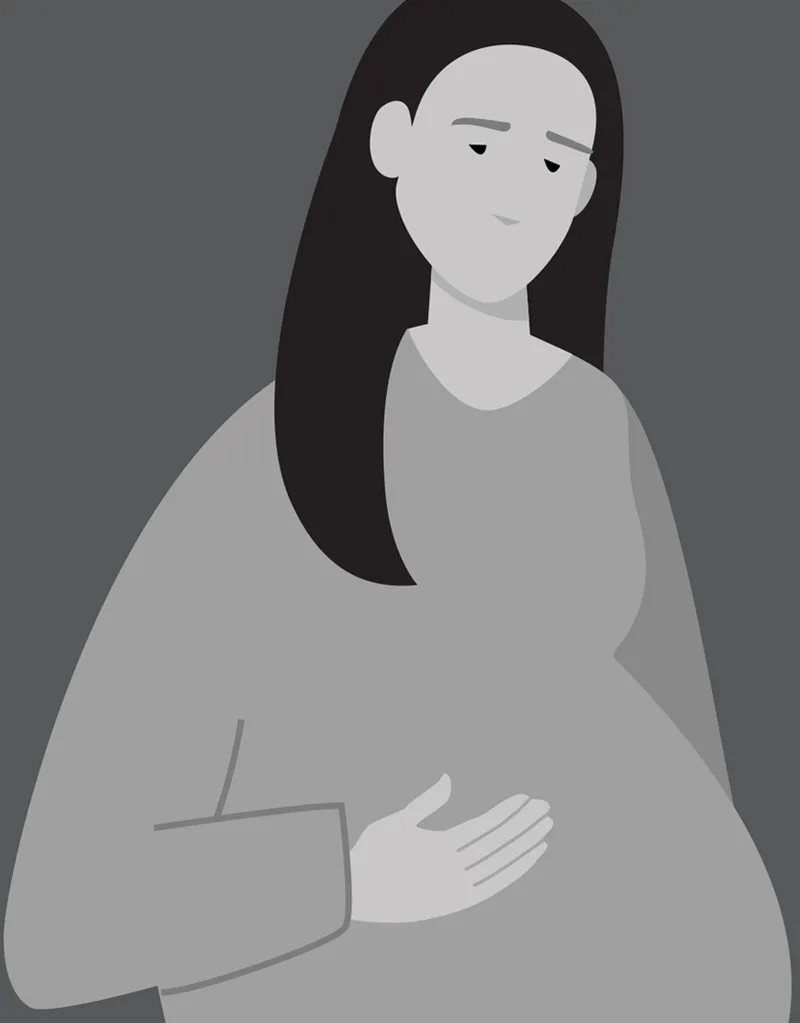 An illustration of a pregnant woman