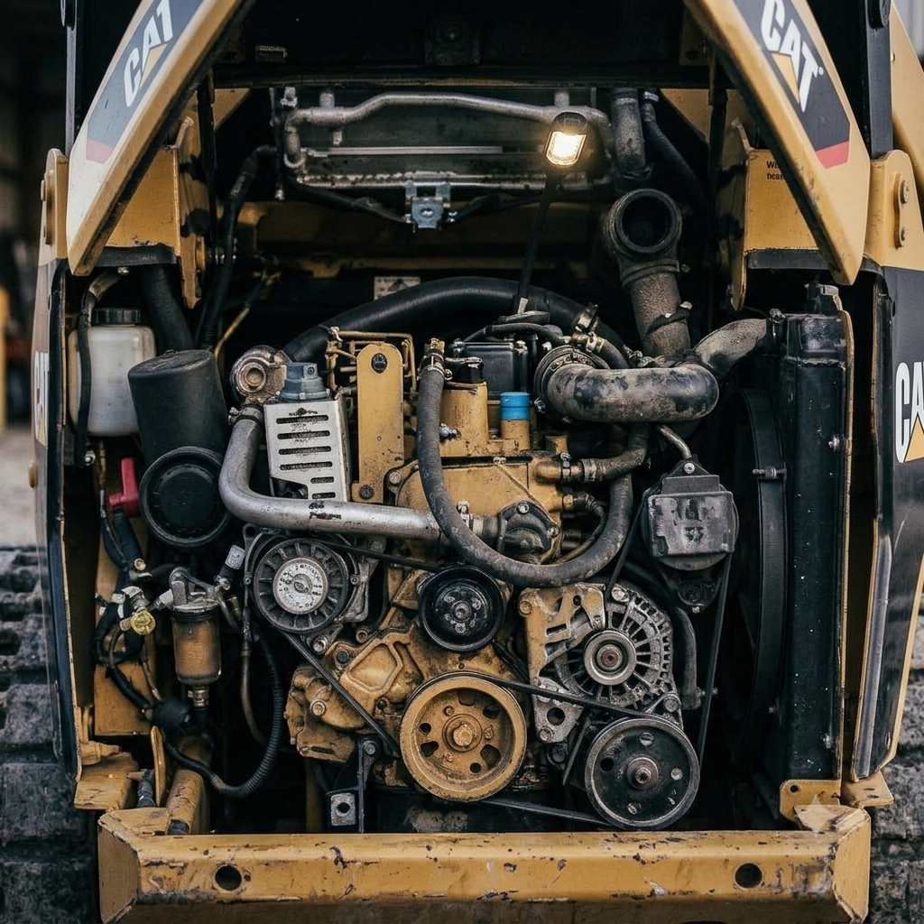 Close up of a skid steer repair.