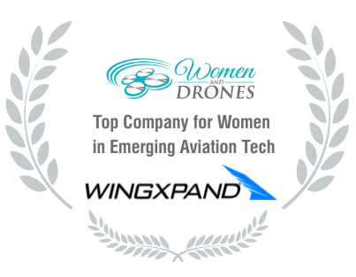 Women and Drones award for Top Company for Women in Emerging Aviation Tech given to WINGXPAND