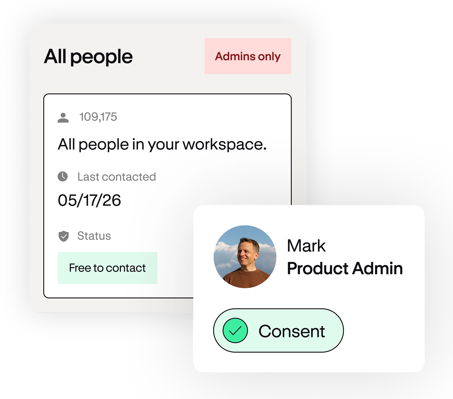 People product cards