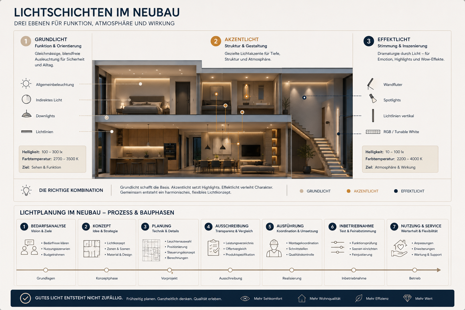 Lichtschichten im Neubau
