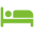 Cartoon green frog sleeping on a brown log with closed eyes and three Z's above its head.