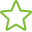 Five-pointed star outline icon in green with a black border, set against a white background.