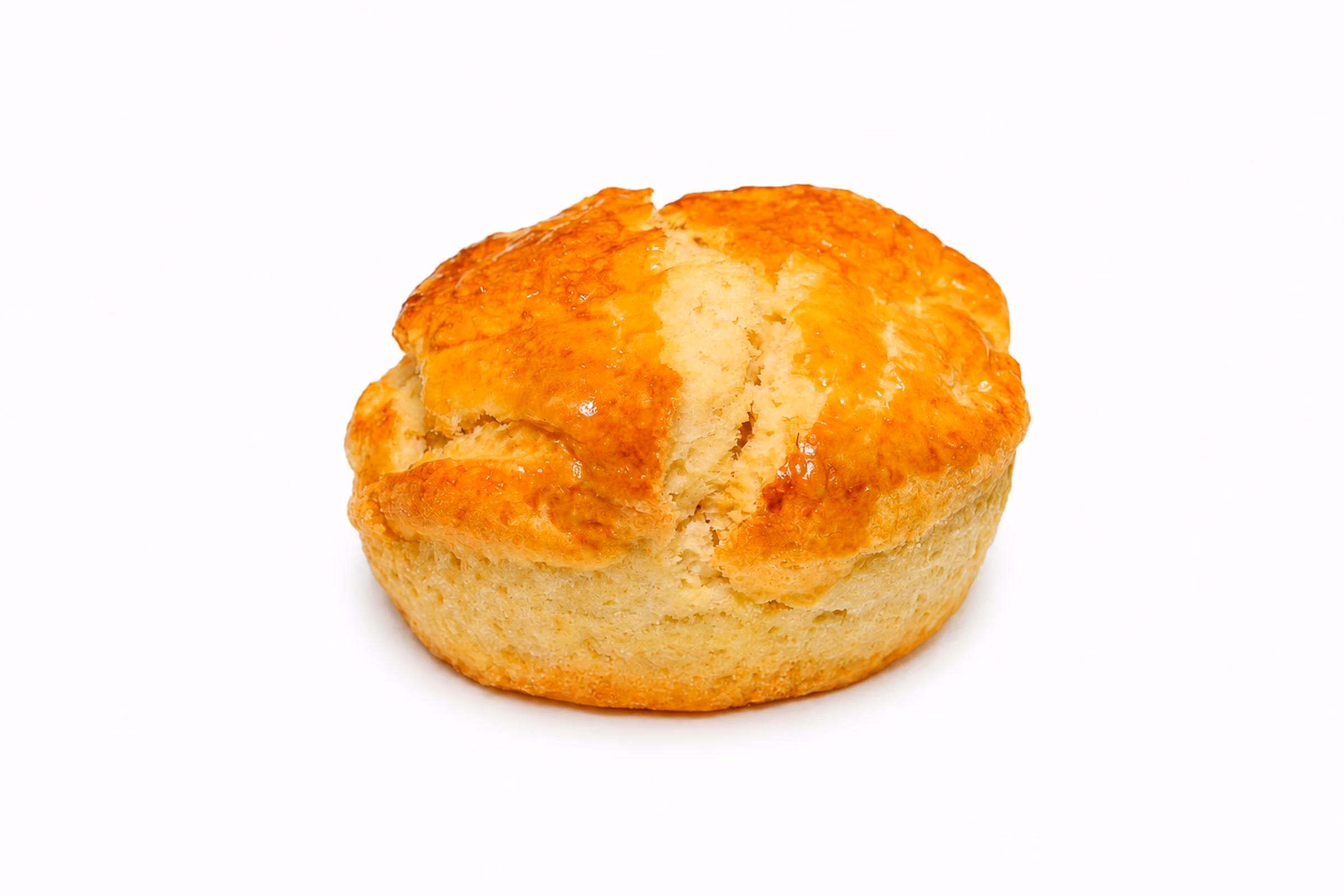 Traditional British scone with clotted cream and jam