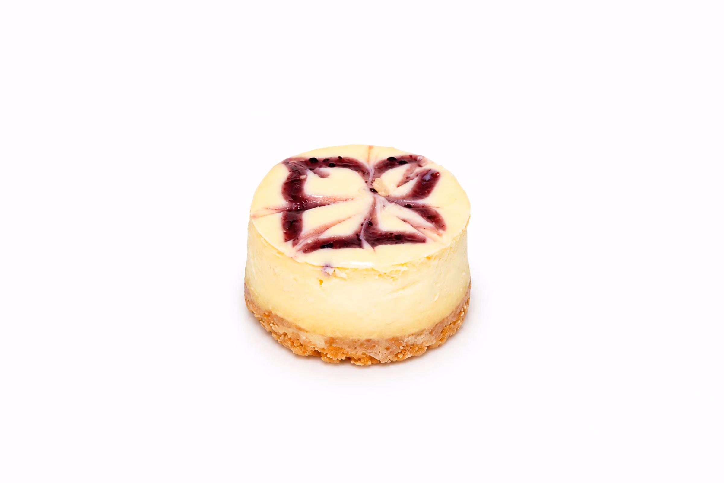 Vanilla cheesecake on a biscuit base