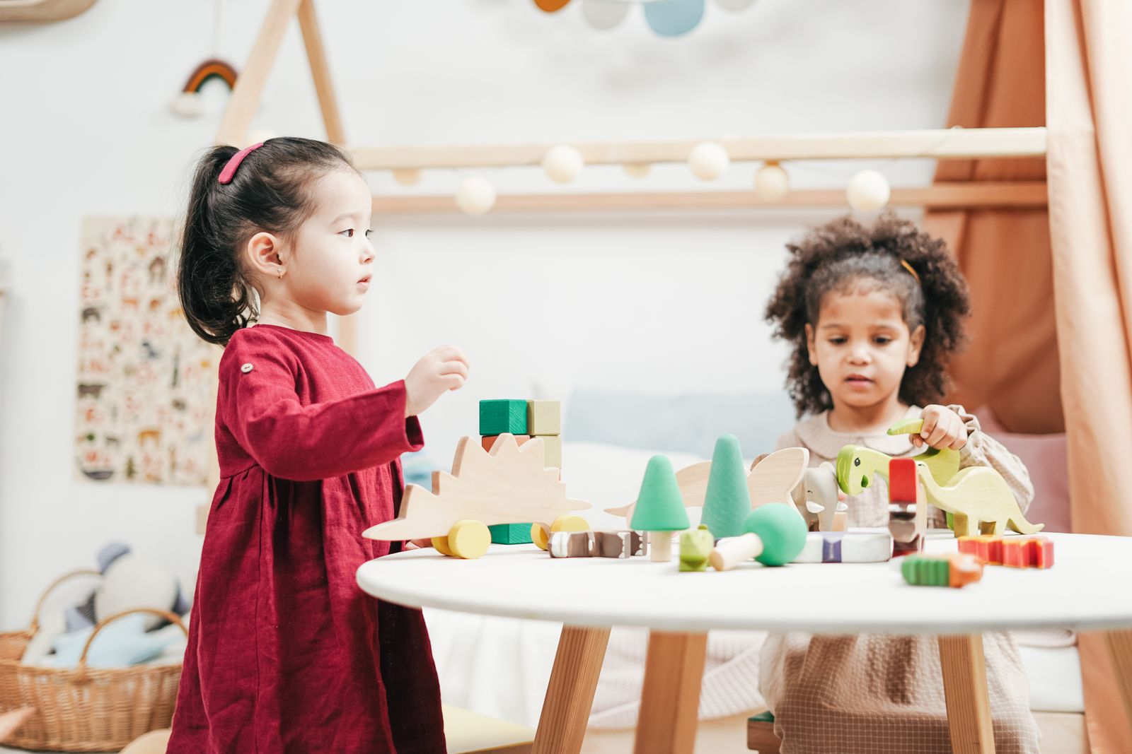Bright, welcoming early learning classroom interior