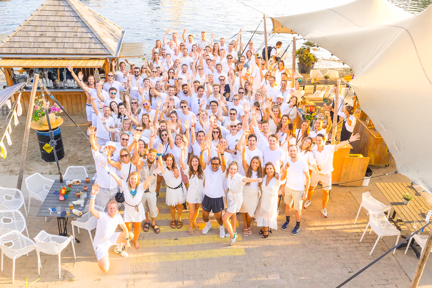 Collega's samen op het Tapt Festival