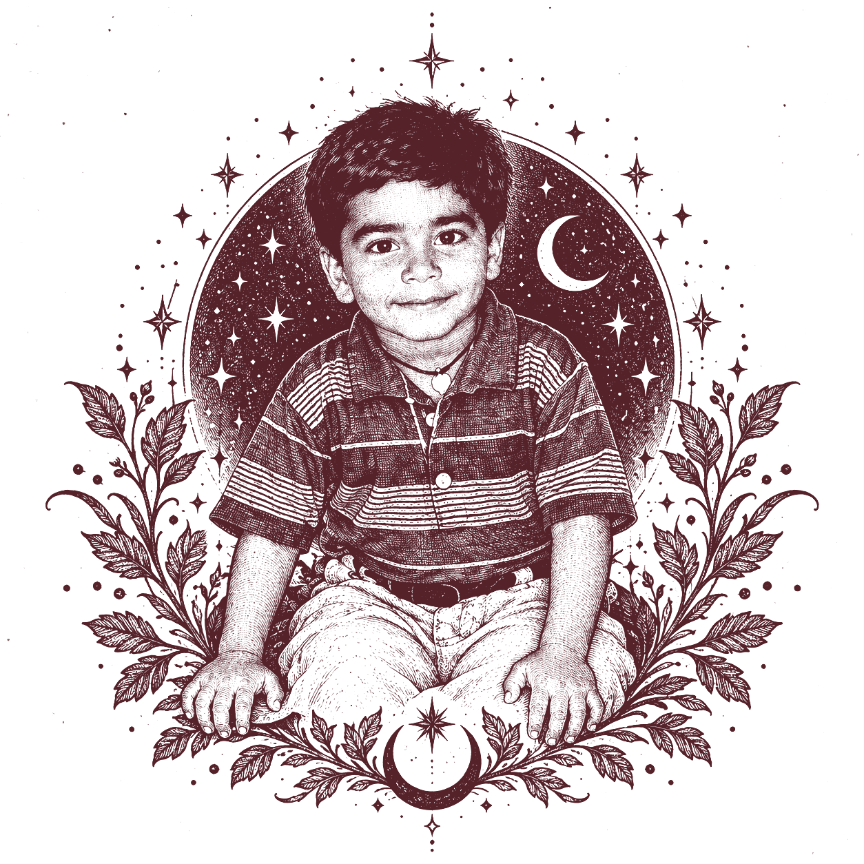 Illustration of baby Shashaank