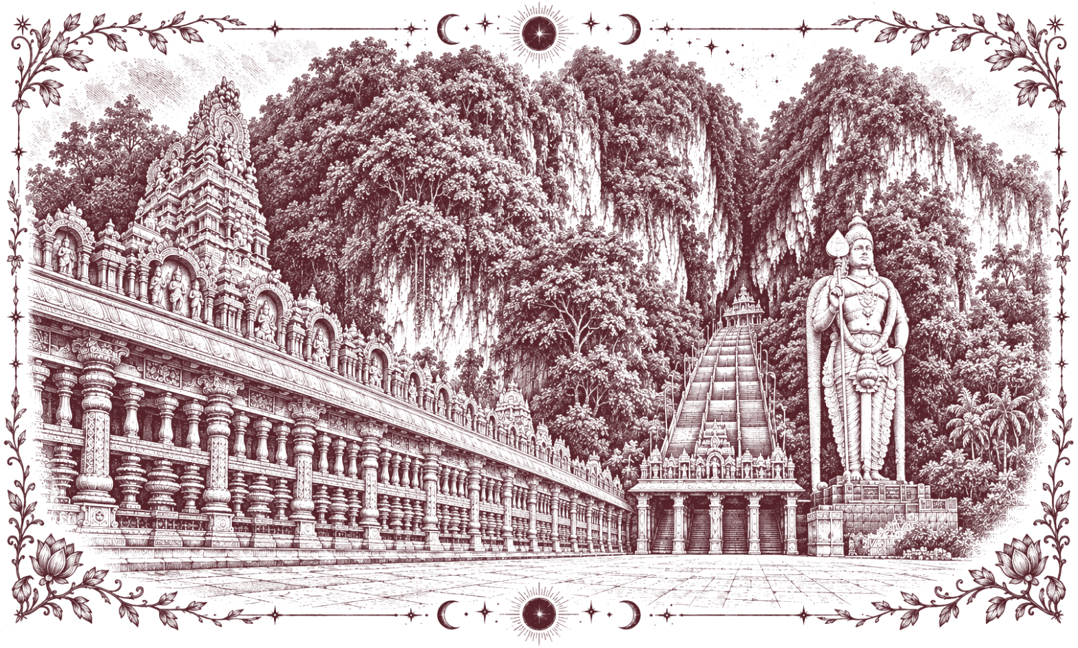 Illustration of Batu Caves