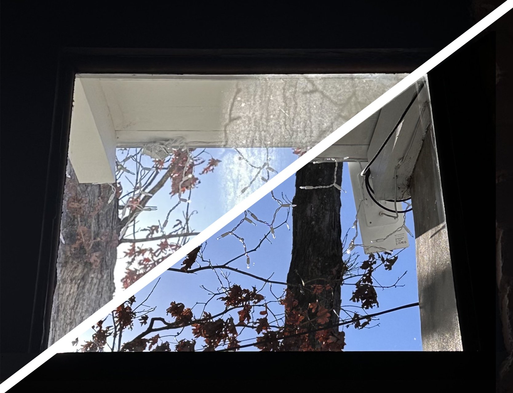 Window washing before and after, NJ