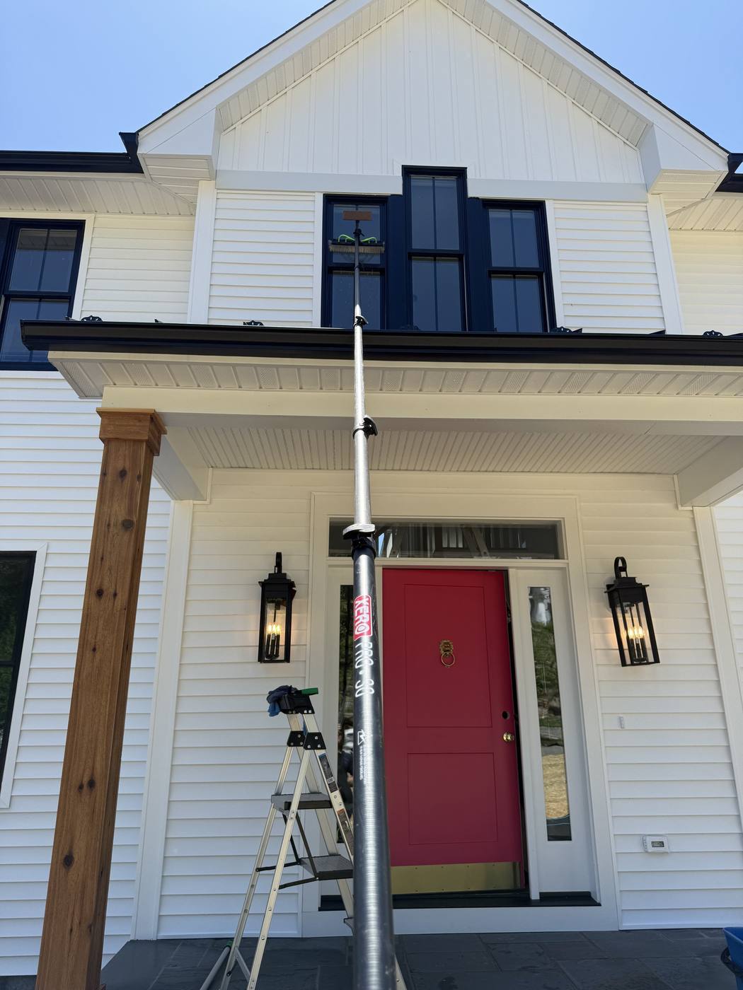 Post-construction exterior cleaning