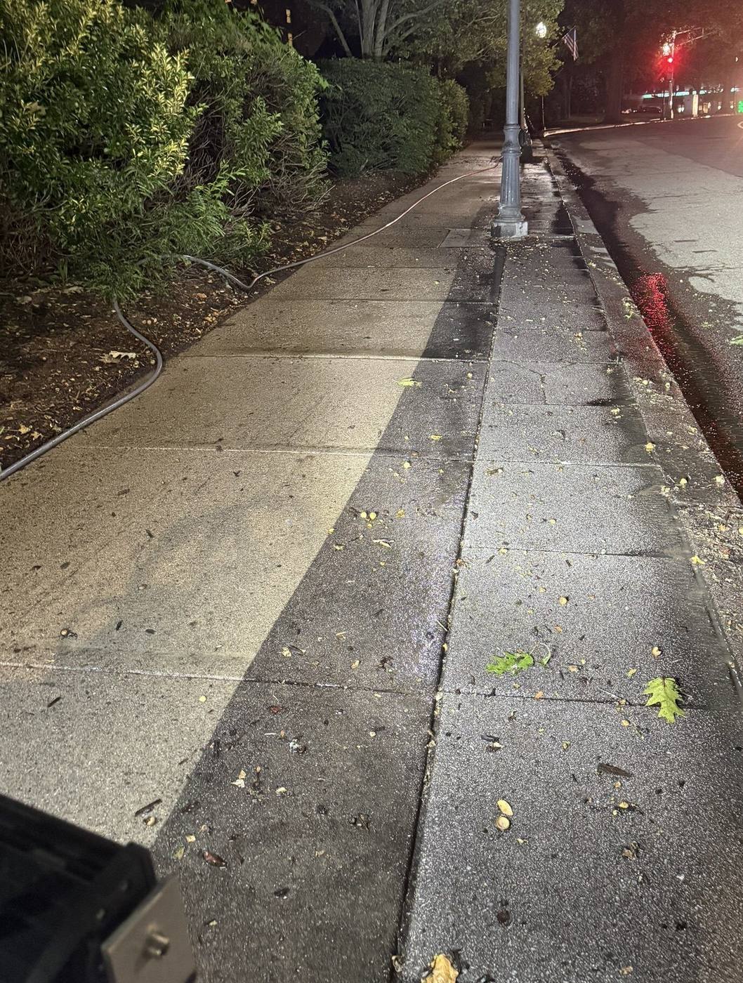 Commercial concrete power washing