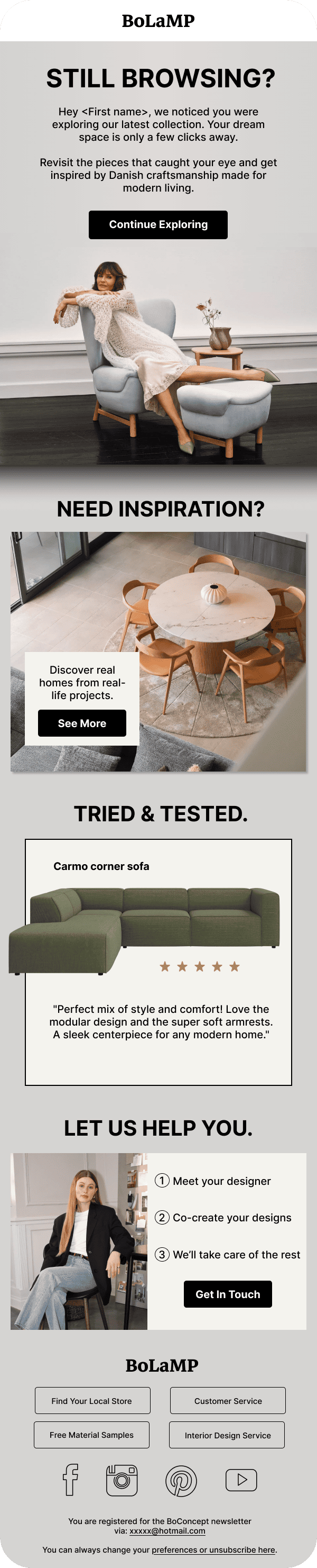 Email examples of work done by Viravo