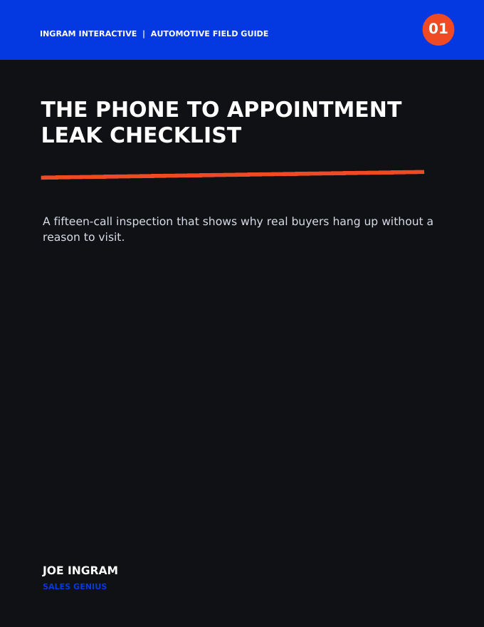 Phone-to-Appointment Leak Checklist cover