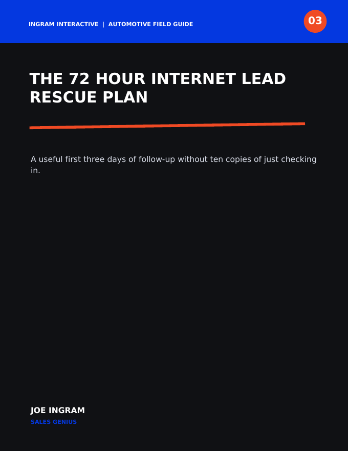 72-Hour Internet Lead Rescue cover