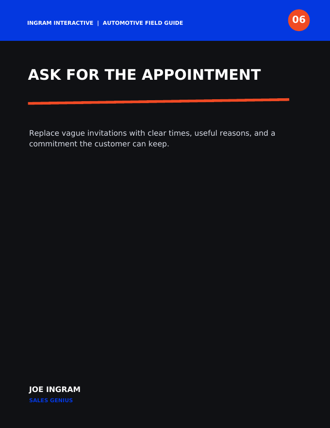 Ask for the Appointment cover