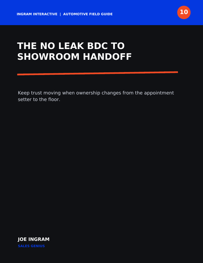 No-Leak BDC-to-Showroom Handoff cover