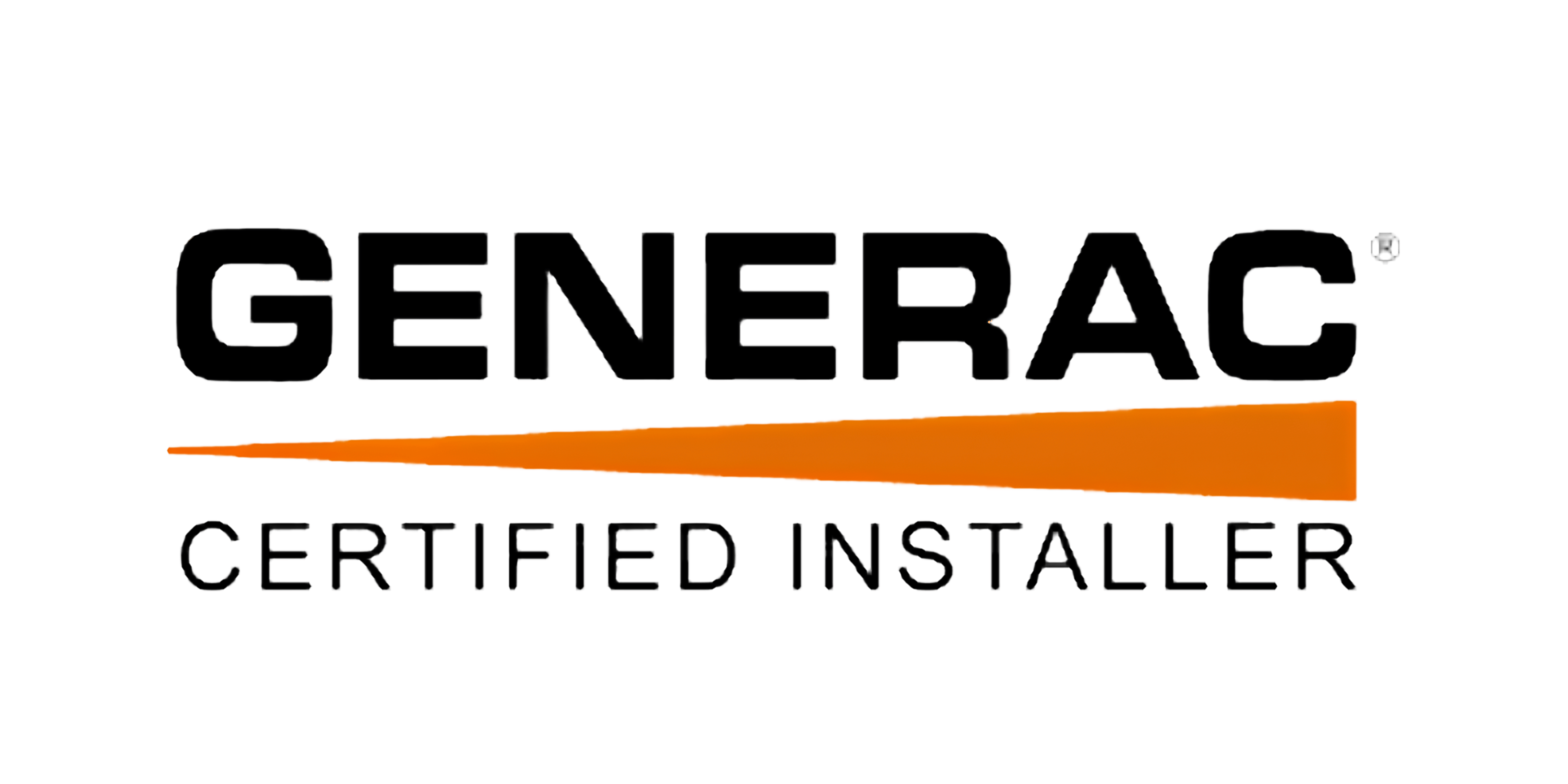 Generac logo with an orange triangle and the text Certified Installer below it.