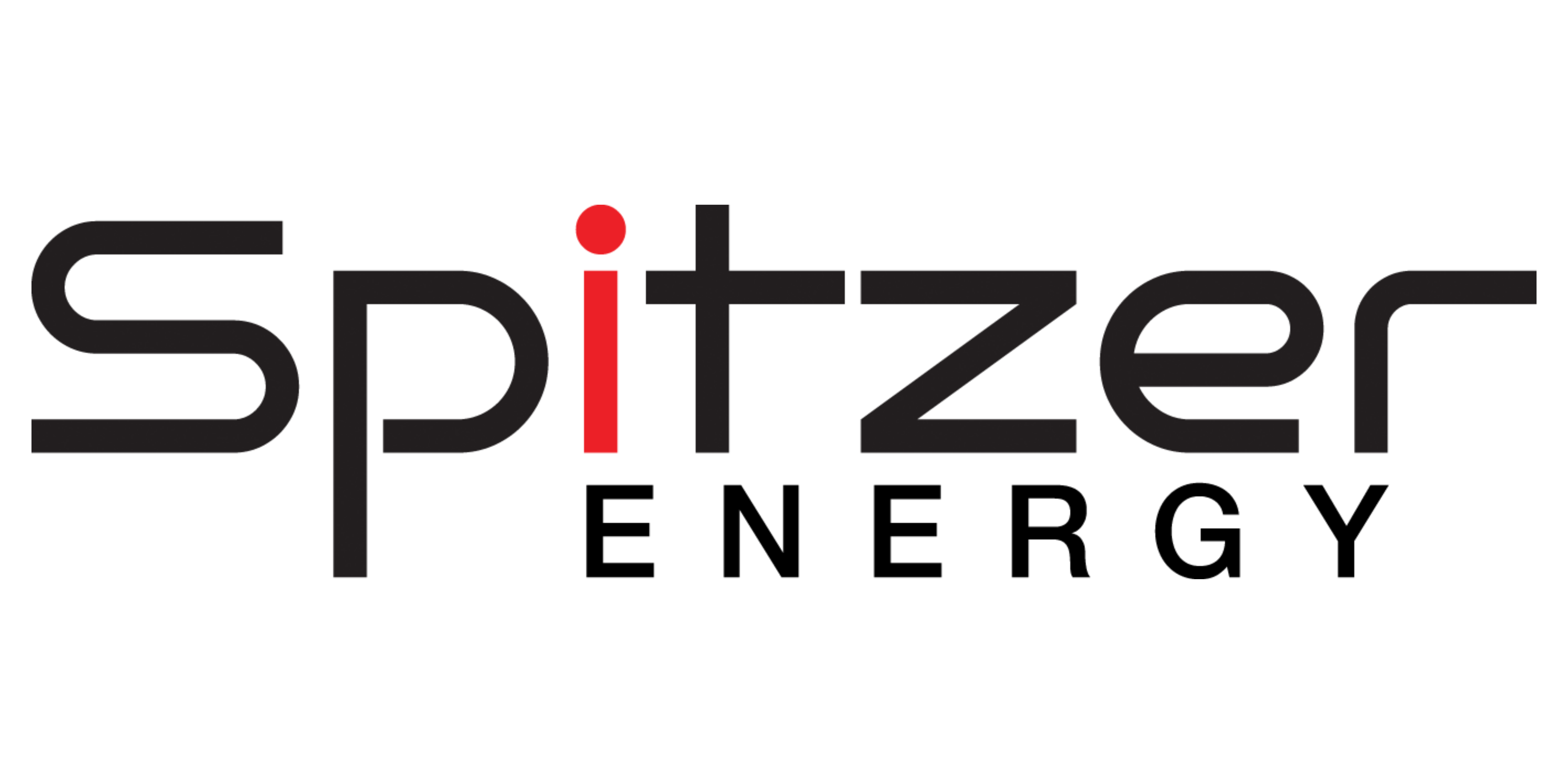 Spitzer Energy logo with the letter i in red and the rest in black text.
