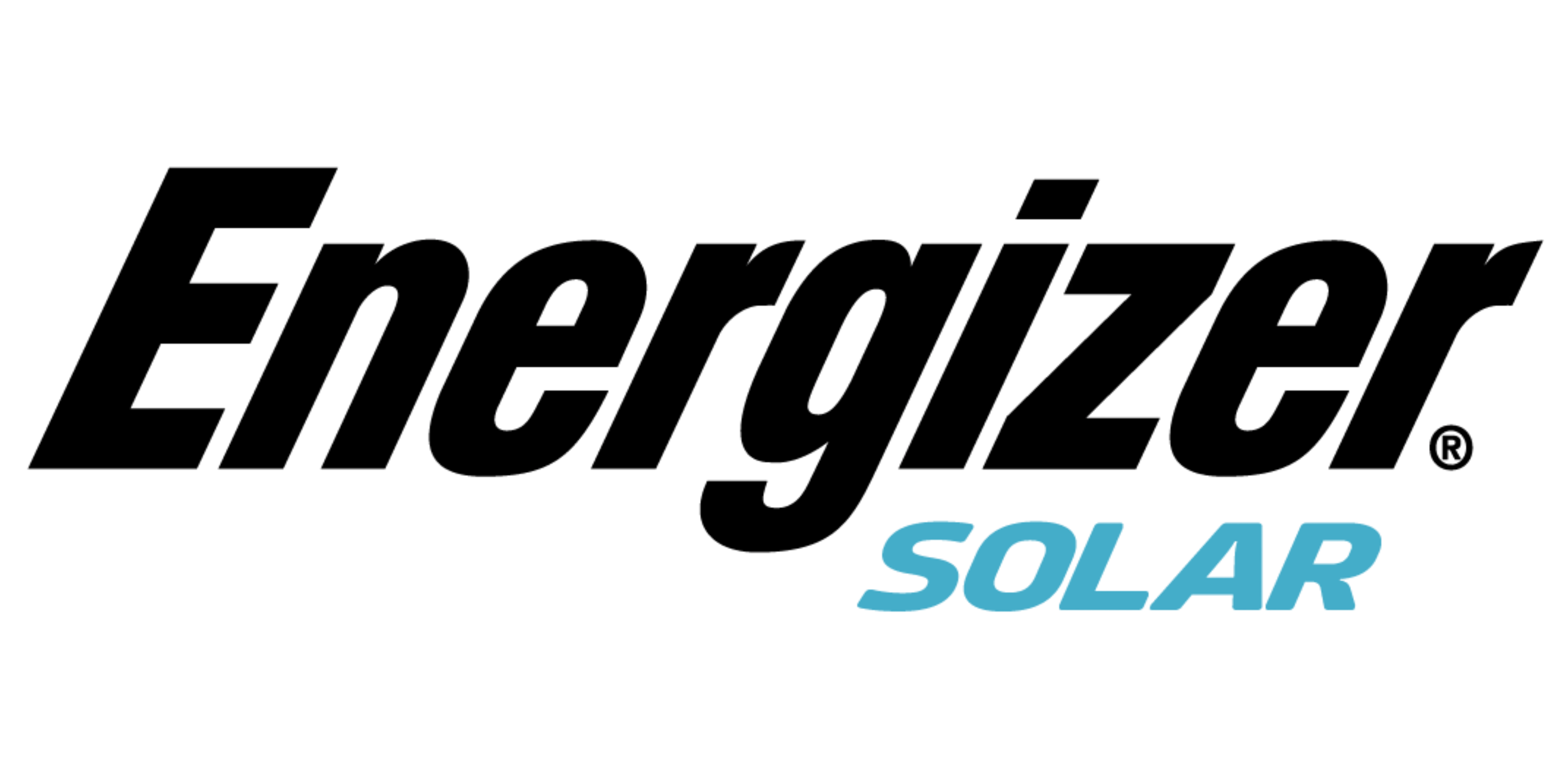 Energizer Solar logo with Energizer in black and SOLAR in blue capital letters.