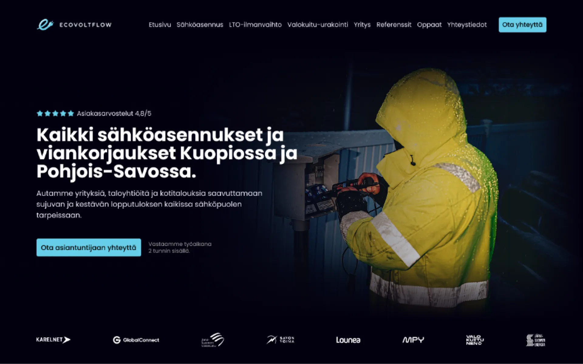 Verkkosivujen uudistuksen referenssikuva. Toteuttajana verkkosivustudio werkamo, joka on suomen parhaimpia verkkosivujen uudistajia.