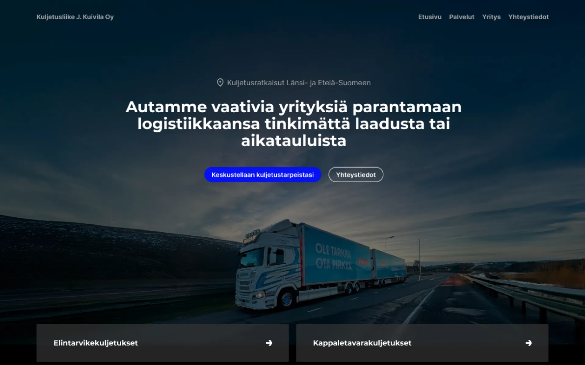 Verkkosivujen uudistuksen referenssikuva. Toteuttajana verkkosivustudio werkamo, joka on suomen parhaimpia verkkosivujen uudistajia.