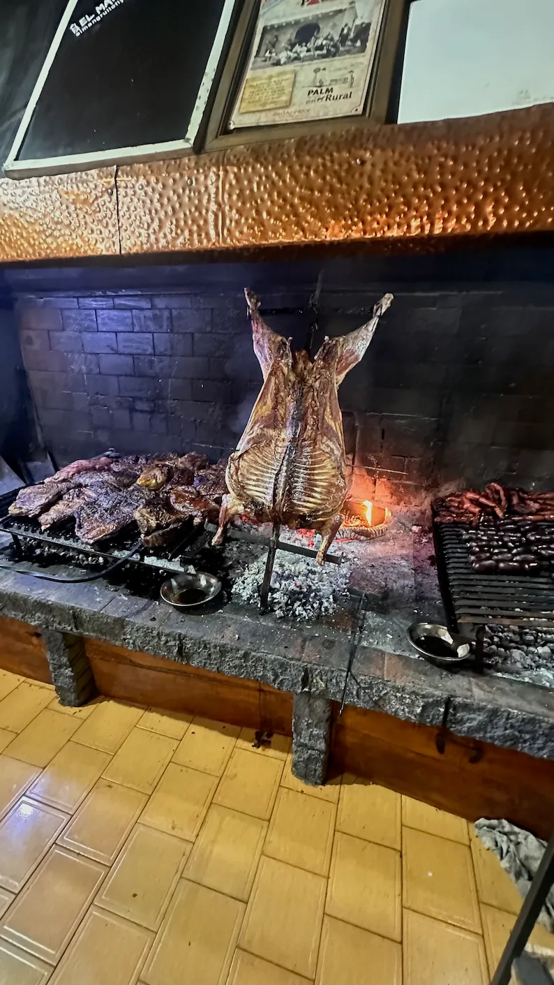 Patagonian open-fire barbecue
