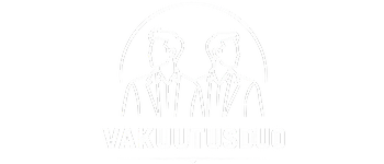Kaksi liikemieshahmoa päällekkäin puolikaarella yläpuolella ja VAKUUTUSDUO-teksti alla.