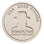 Silver medal with black hat logo labeled Europe 2025 Winner Startup Spotlight.