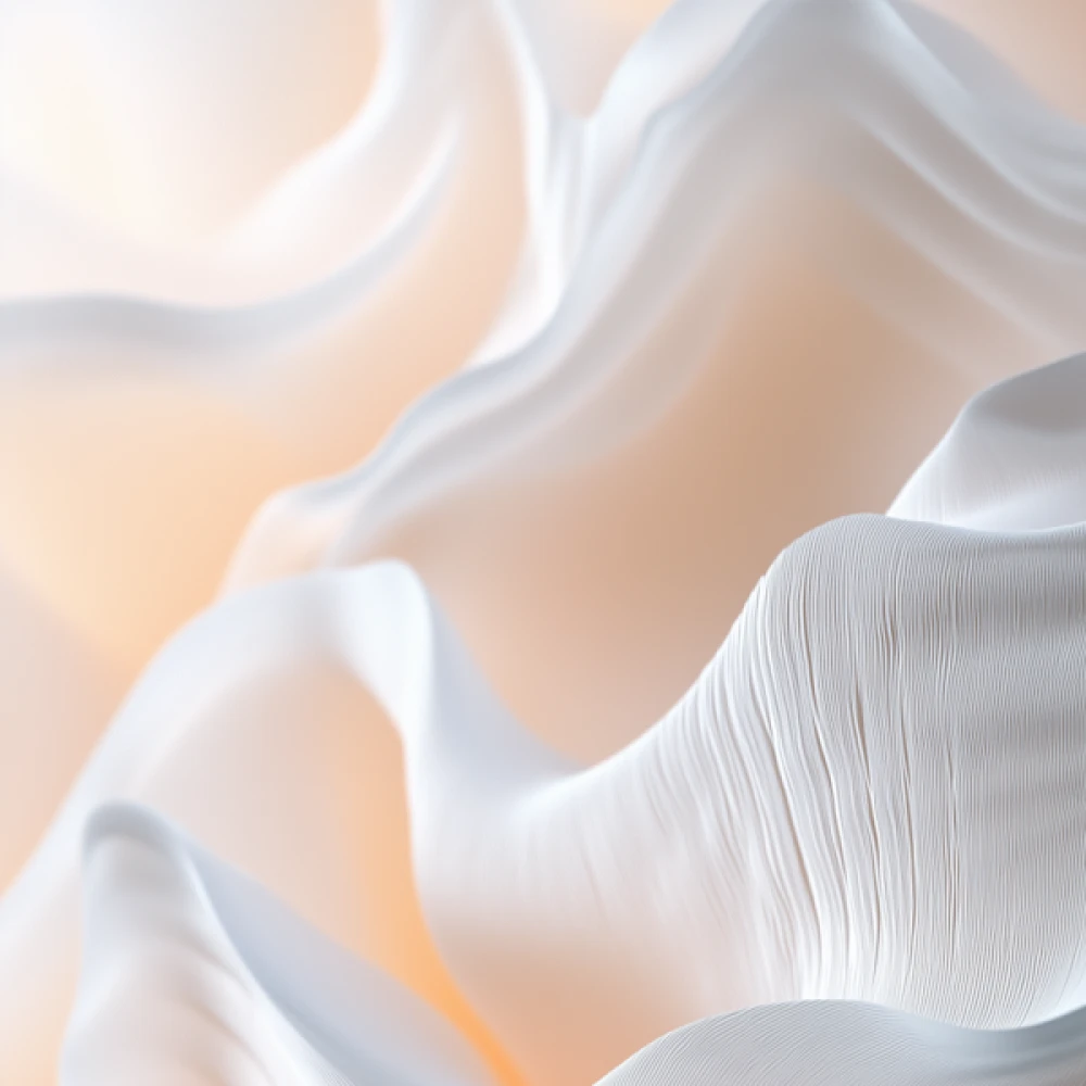 Abstract flowing design with soft beige and white gradients