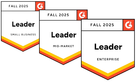 G2 Embedded Business Intelligence Leader badges across Small Business, Mid-Market, and Enterprise segments