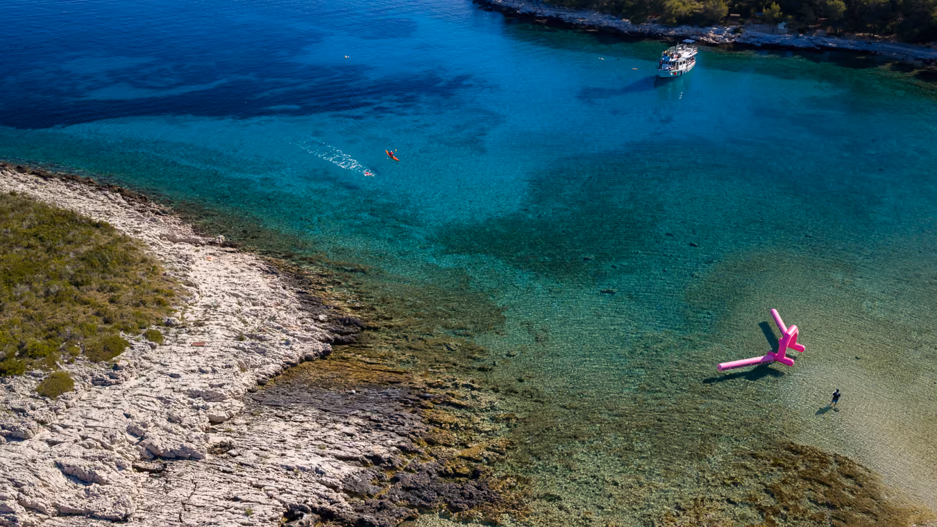 UltraSwim 33.3 #12 Croatia, drone view of the final finish
