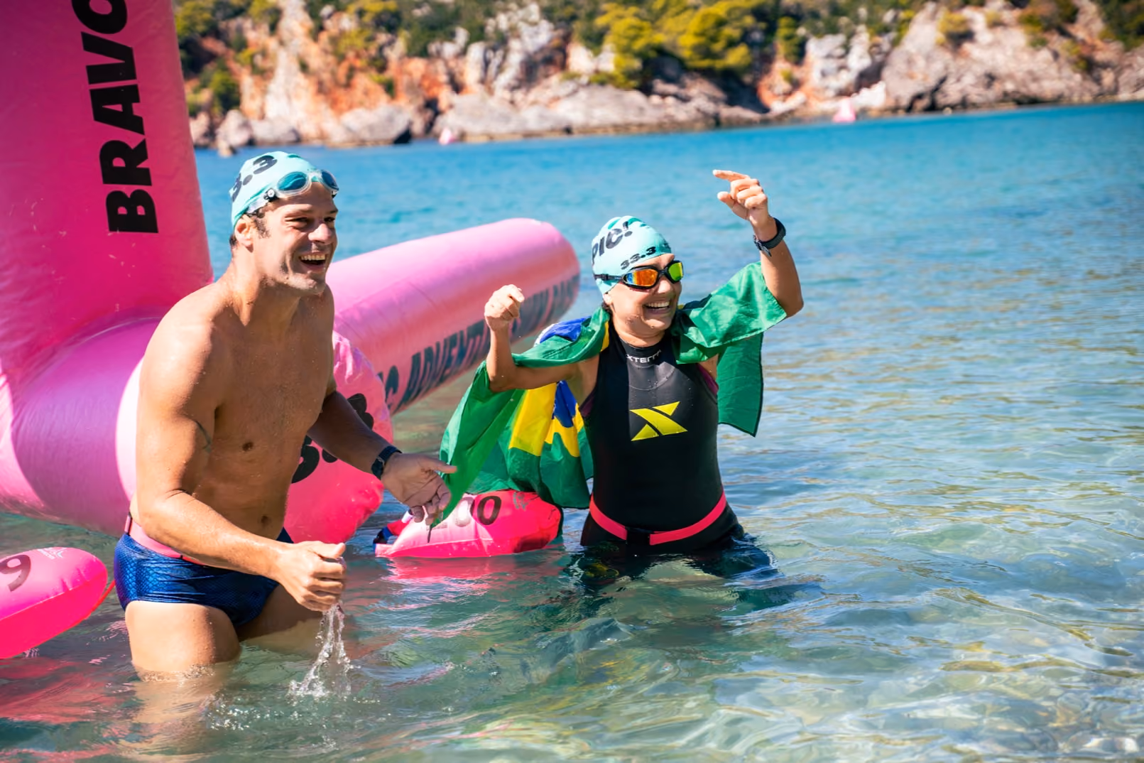 UltraSwim 33.3 #9 Greece, Samir at the finish line