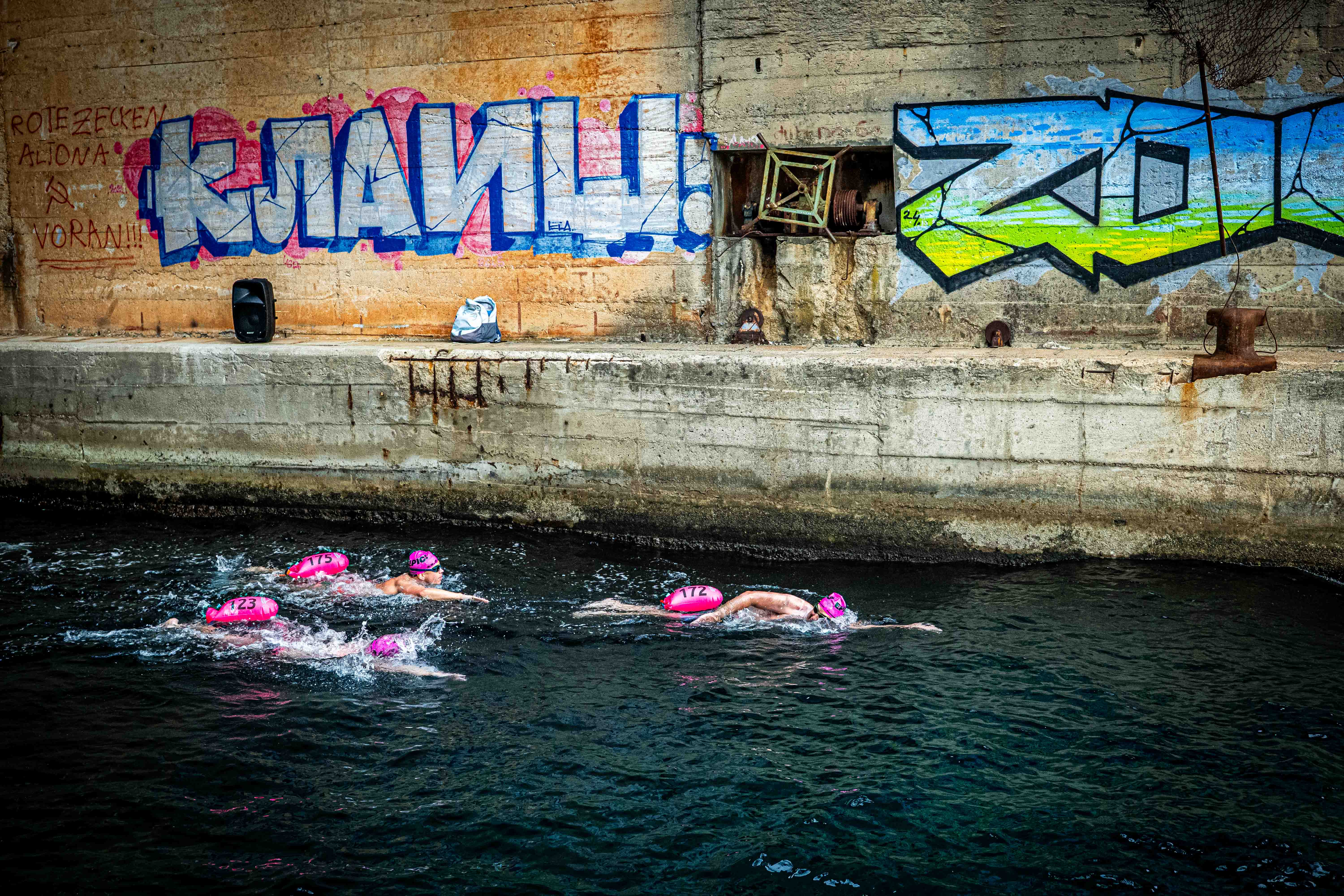 UltraSwim 33.3 #10 Montenegro, the old submarine pen in the Bay of Kotor