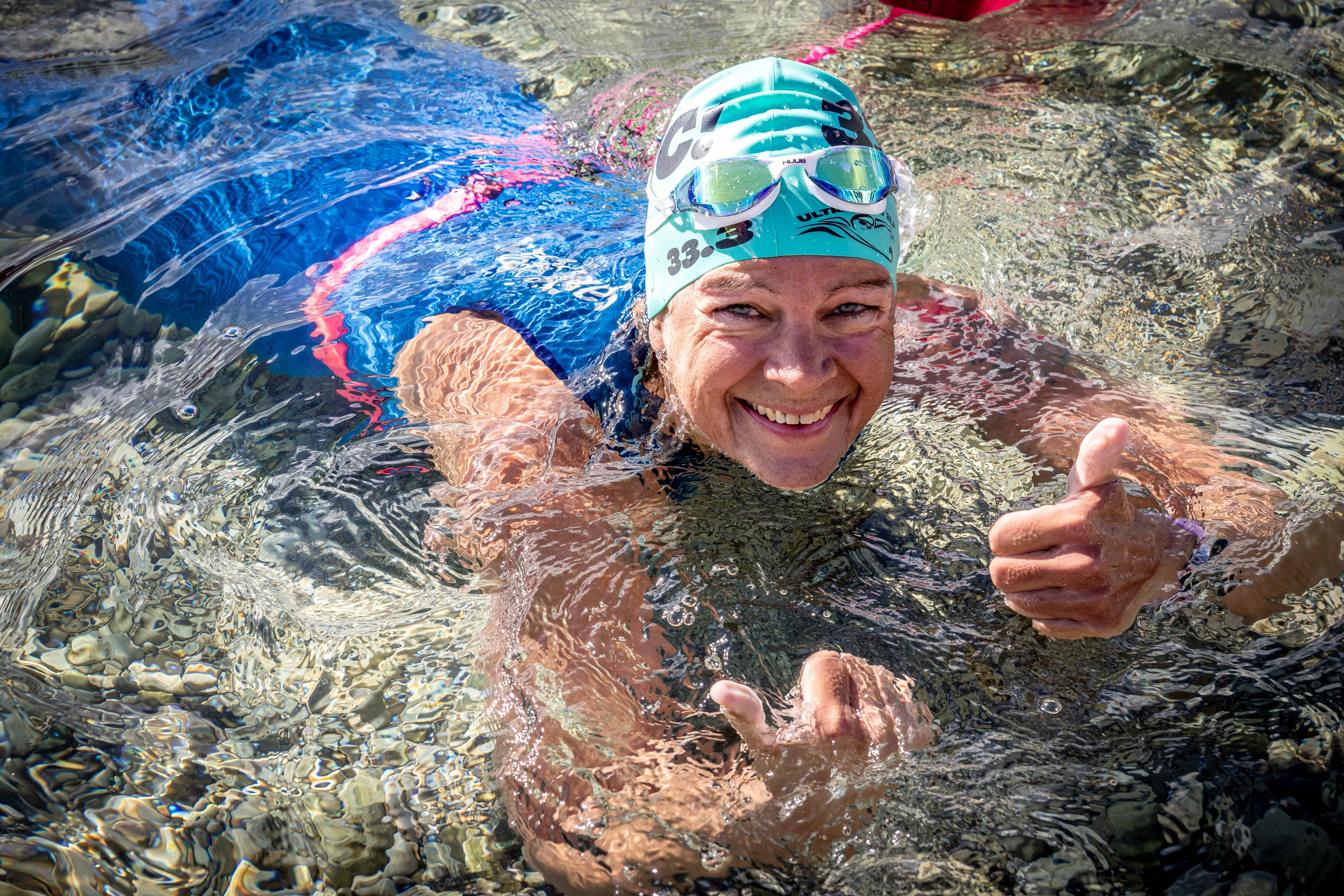 UltraSwim 33.3 #10 Montenegro, swimmers at the day four finish