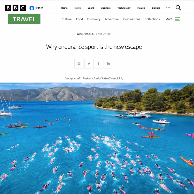 UltraSwim 33.3 featured on the BBC