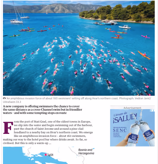 UltraSwim 33.3 featured in The Guardian