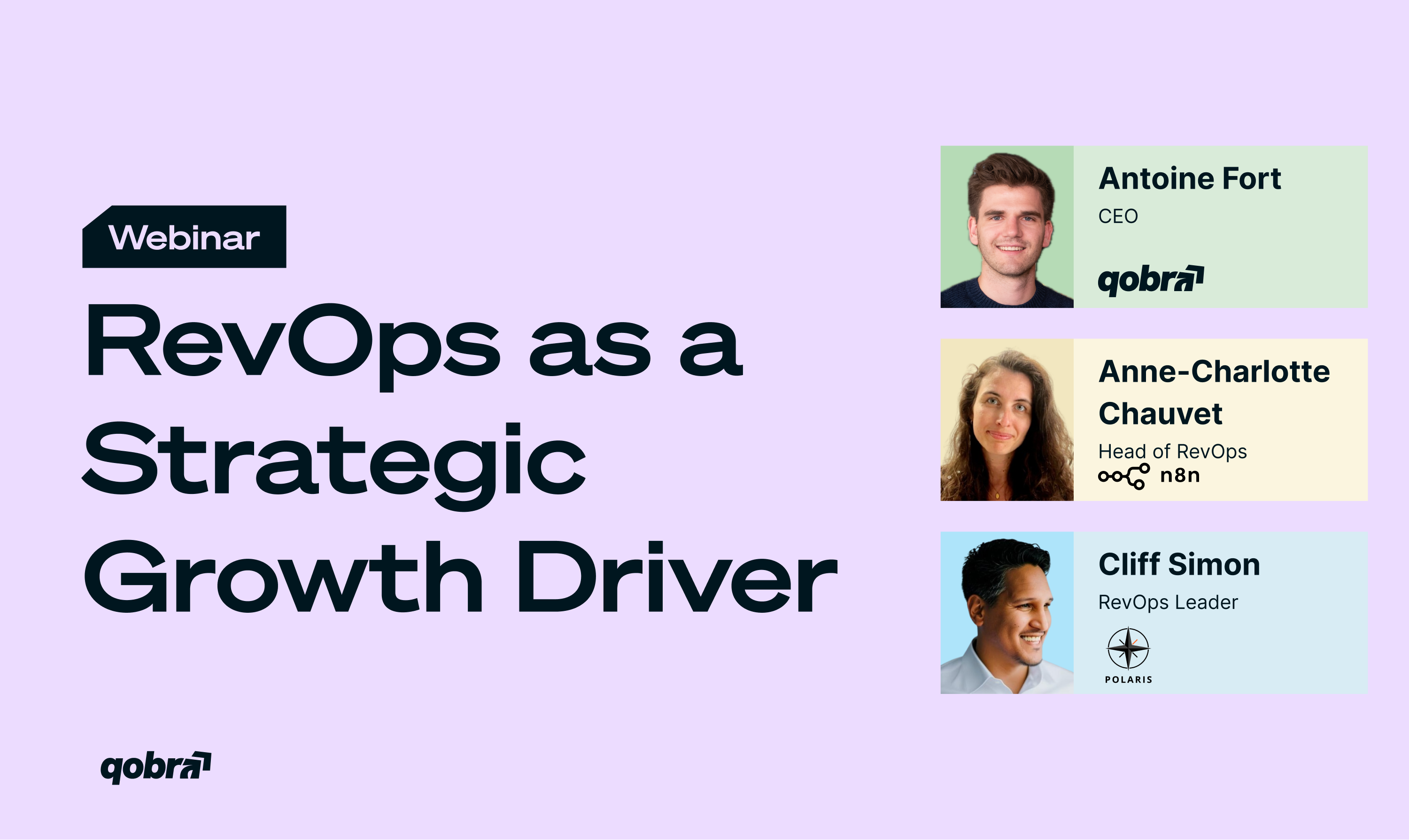 Webinar banner RevOps as a Strategic Growth Driver with Antoine Fort, Anne-Charlotte Chauvet and Cliff Simon
