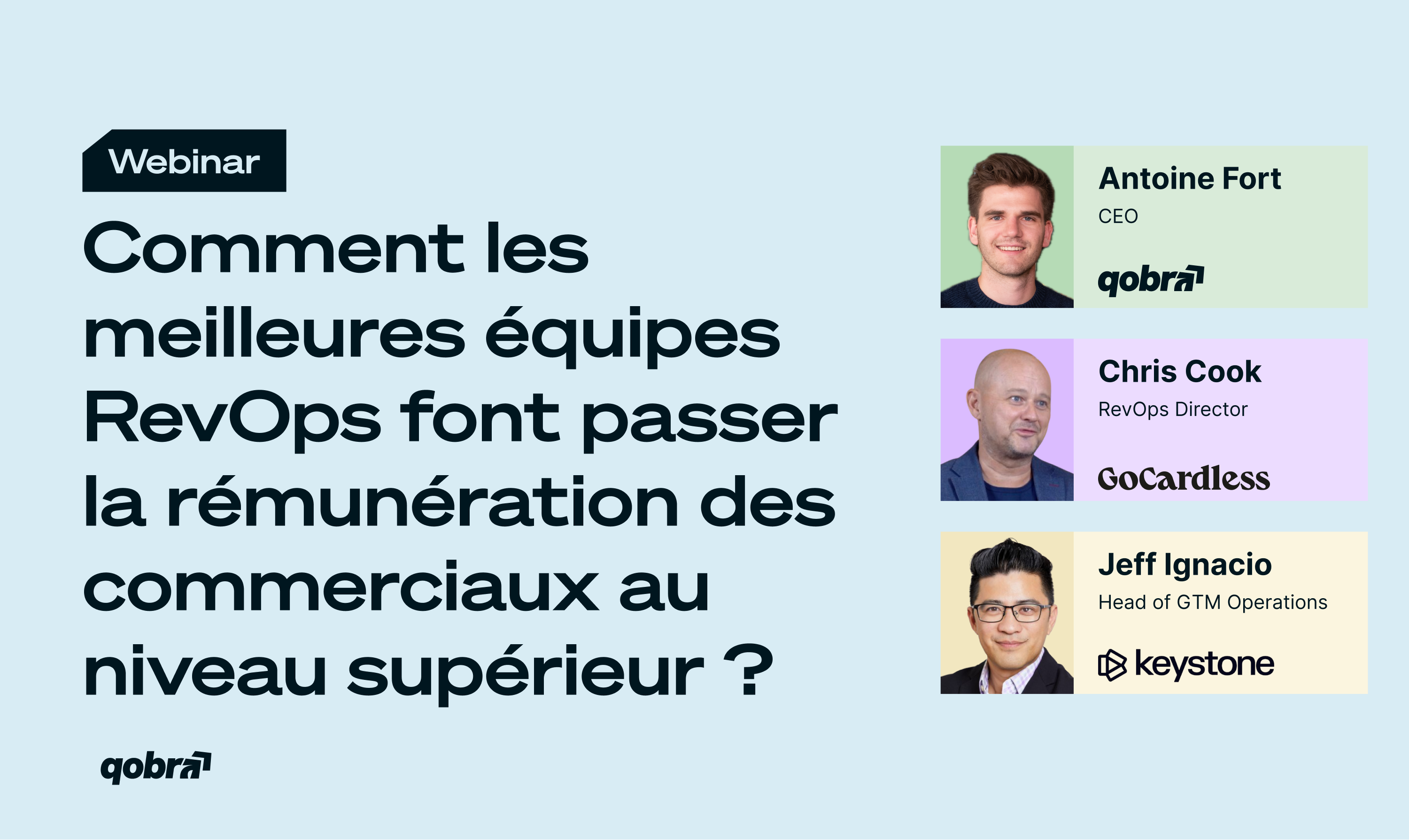 Vignette Webinar sur la rémunération des commerciaux et les équipes RevOps, avec Antoine Fort, Chris Cook, Jeff Ignacio