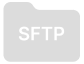 Icon showing a grey folder with a tab on the upper left corner and the text "SFTP" in bold black letters inside the folder.