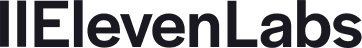 The text logo reading 'IIElevenLabs' in bold black letters with two capital I's followed directly by ElevenLabs.