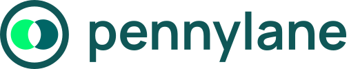 Penny Lane logo with lowercase text and a circular symbol featuring two overlapping shapes, one green and one dark teal.